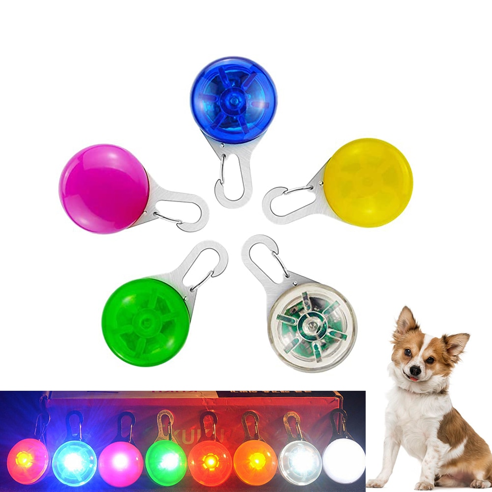 5 Kleuren Huisdier Kraag Hanger Led Halsband Nachtlampje Hanger Security Lichtgevende Hanger Kraag Dierbenodigdheden Hond Accessoires