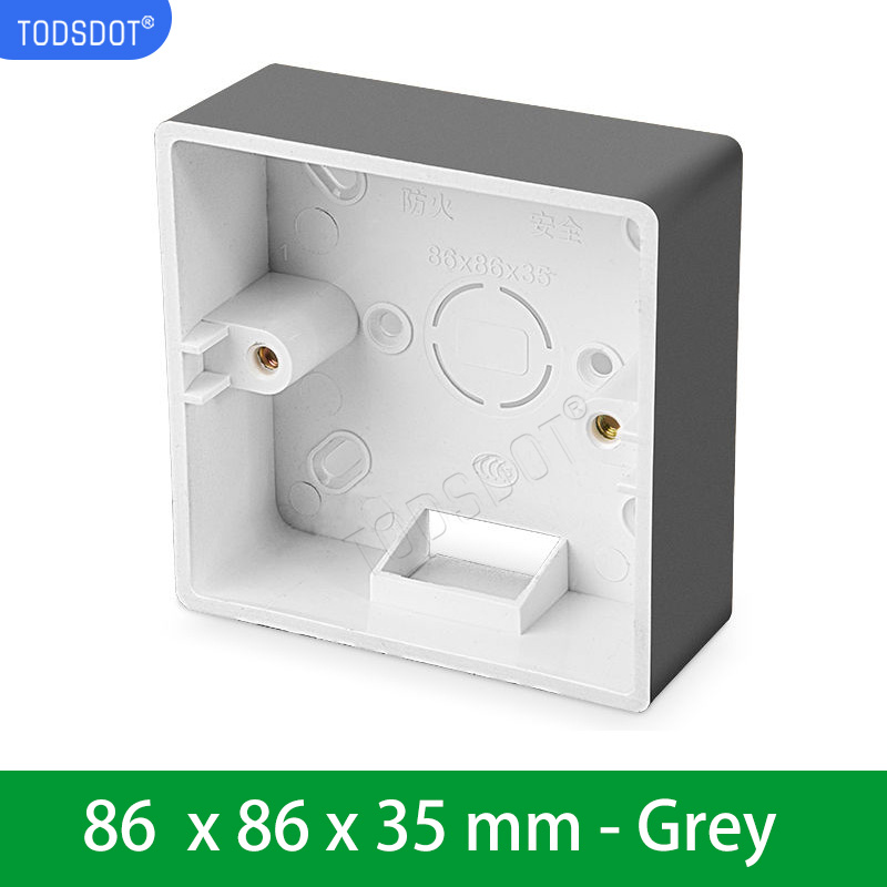Switch Socket Box 4 Color 86 Type 35 | 40 | 50 mm, Premium Wall Surface Junction Box, On-Wall Mount White | Black | Grey | Gold: Lavender