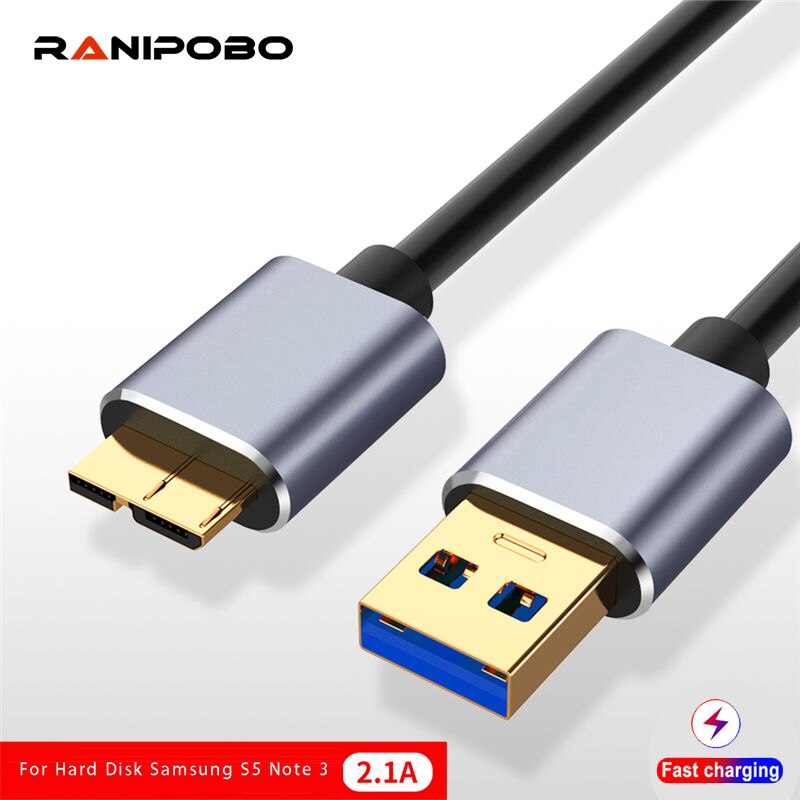 Usb 3.0 Kabel Sync Usb Uitbreiding Usb 3.0 Male Naar Micro B Male Kabel Snel Opladen Datakabel Externe Harde voor Samsung Note 3 S5