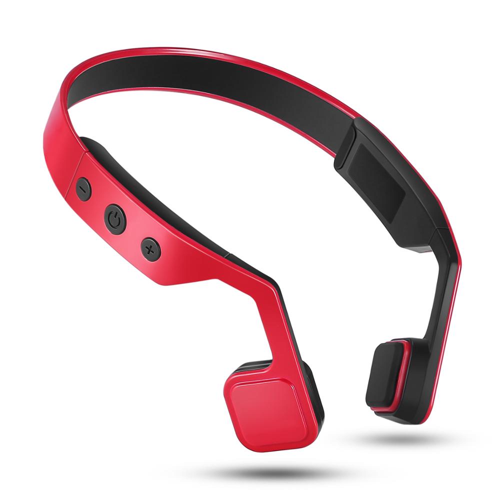BN-701 bone conduction Bluetooth Earphone Wireless Headphone built-in battery headset: red 701