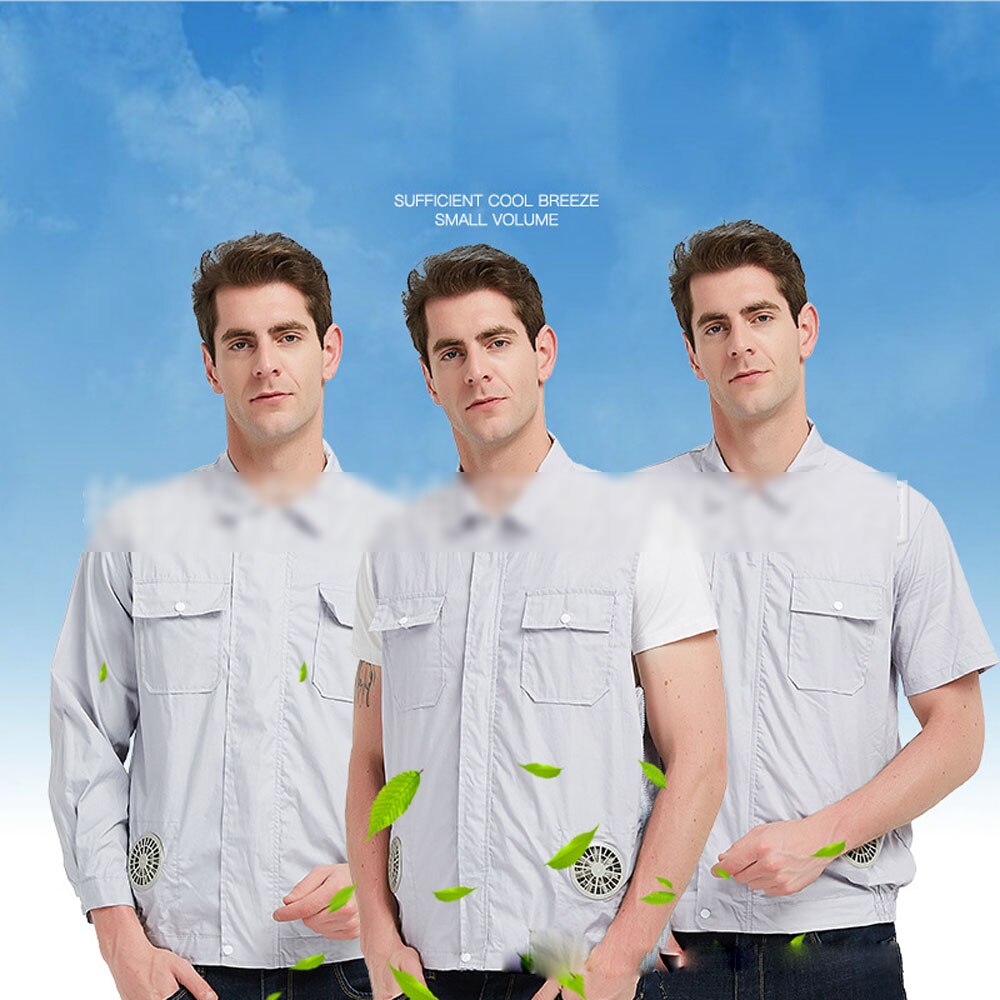 heat prevention work cloth Summer cooling air conditioning clothing with fan cooling clothing men quick drying adjustable size