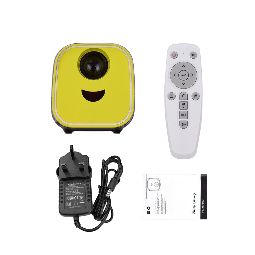 Mini projecteur vidéo LED pour enfants, cinéma familial à domicile, résolution Native 480x320, 50000 heures avec télécommande
