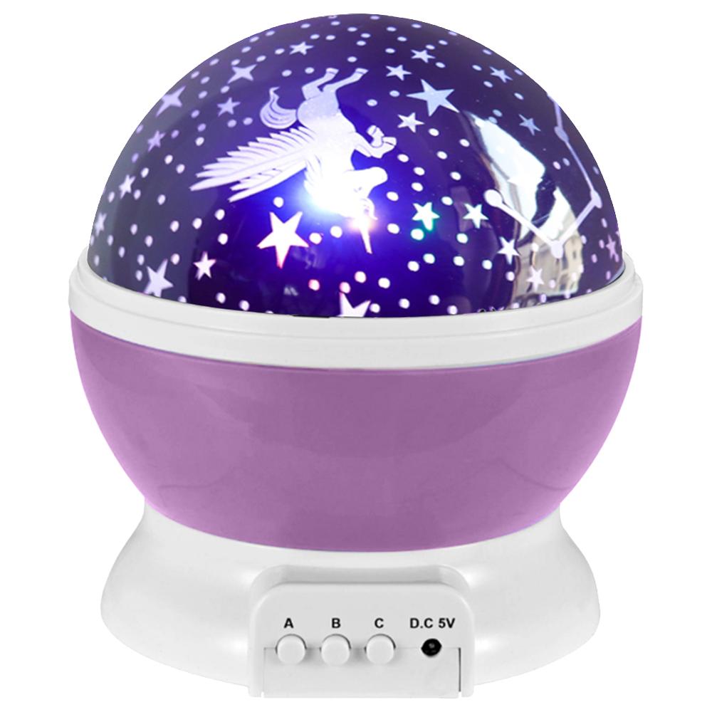 Led Night Light Projector Stars Sterrenhemel Maan Lamp Batterij Usb Kids Kinderen Slaapkamer Decor Projectie Lamp: C