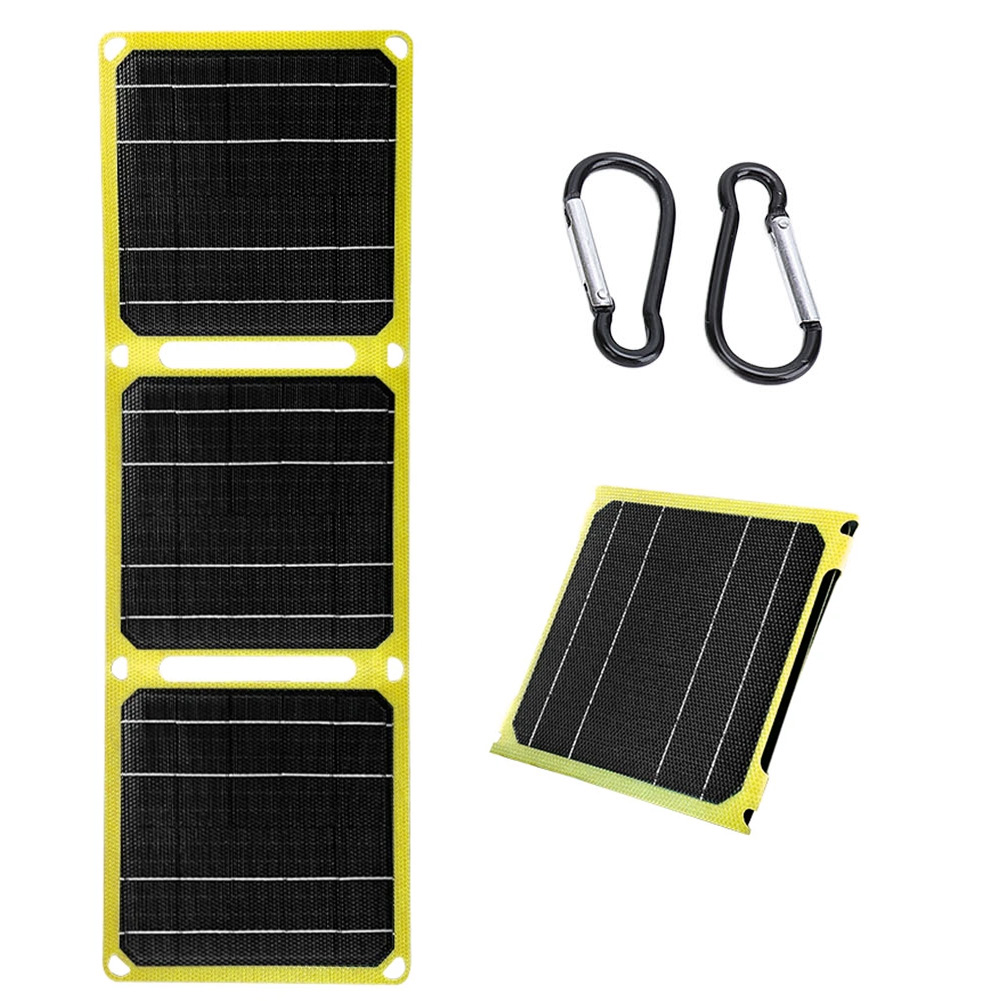 Solarpanel 30W/40W 5V USB-C/DC/USB-A Ausgang Leistungsstarkes Solarpanel für den Außenbereich PD 20W QC 3.0 5V 9V 12V Wasserdichtes Telefonladegerät: Schnee Camouflage