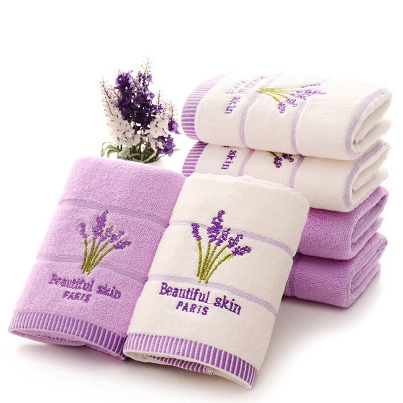 Toalla de baño, toalla para la cara, 100% de lavanda, algodón suave, toalla de belleza, productos de baño, toalla absorbente romántica amantes,