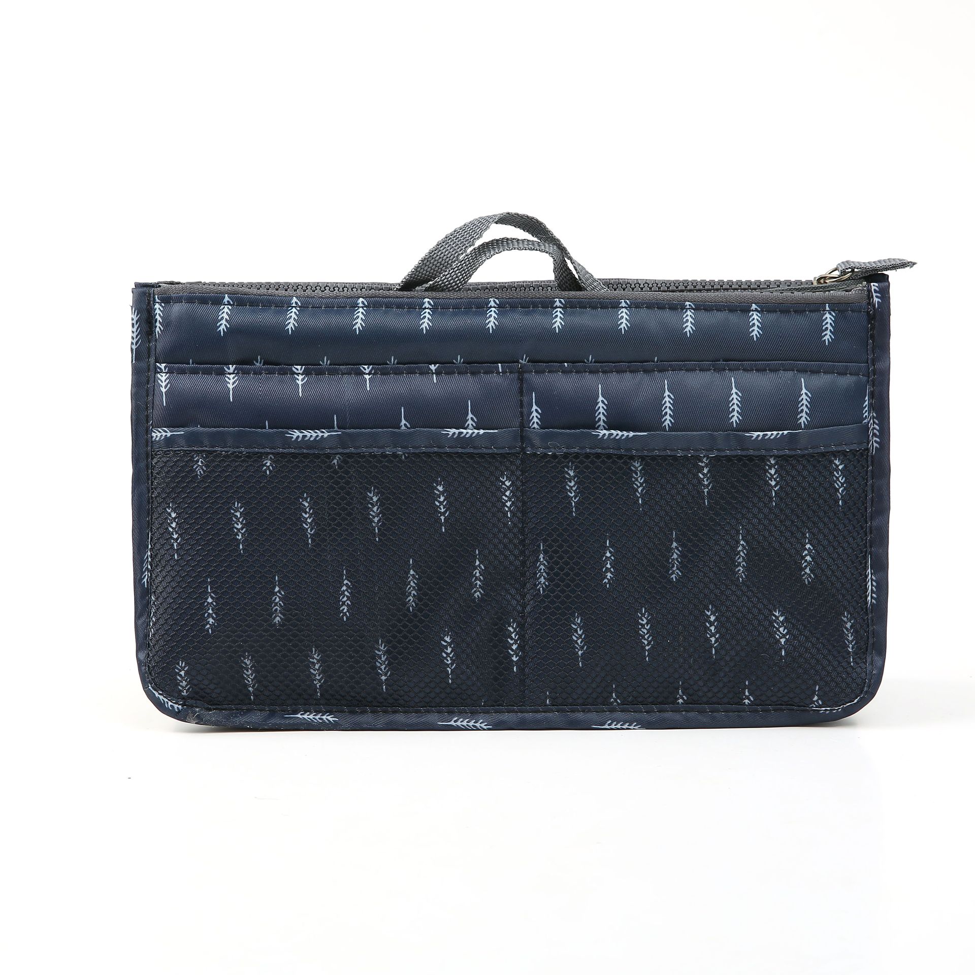 Estuche para maquillaje de viaje para mujer, bolsa organizadora de inserción, bolso de nilón forro grande, bolso de cosméticos para mujer: New Color 3