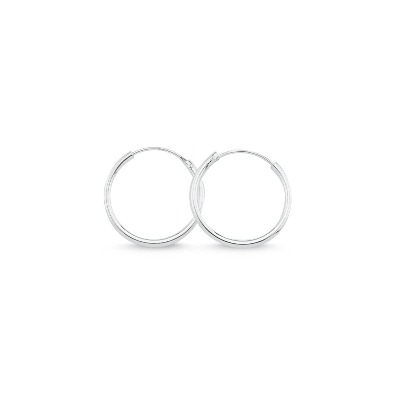 Angemiel 925 Silver 15mm Ring Earrings