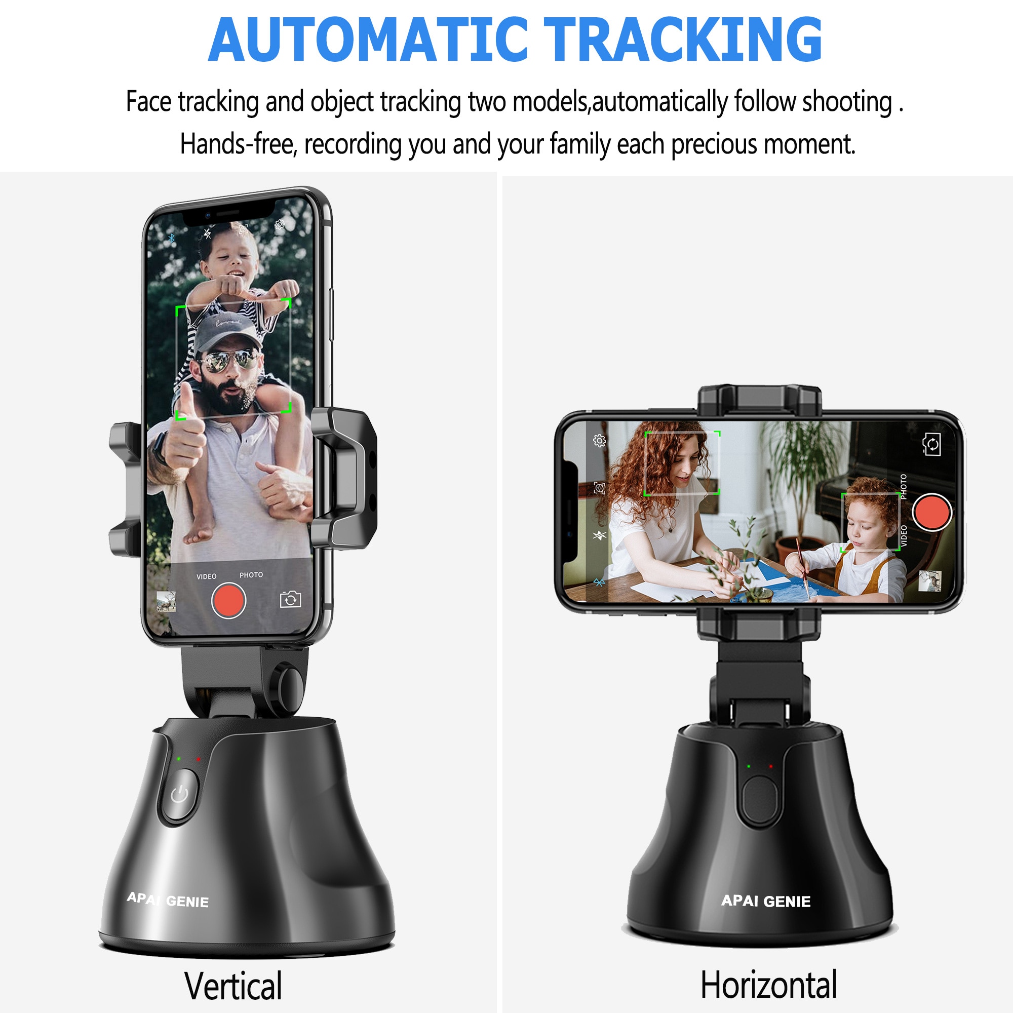 APAI Genie Gesicht Verfolgung Kamera Clever Schießen Selfie Stock 360 ° Drehung Objekt Verfolgung Halfter Gimbal für Vlog Video Rekord