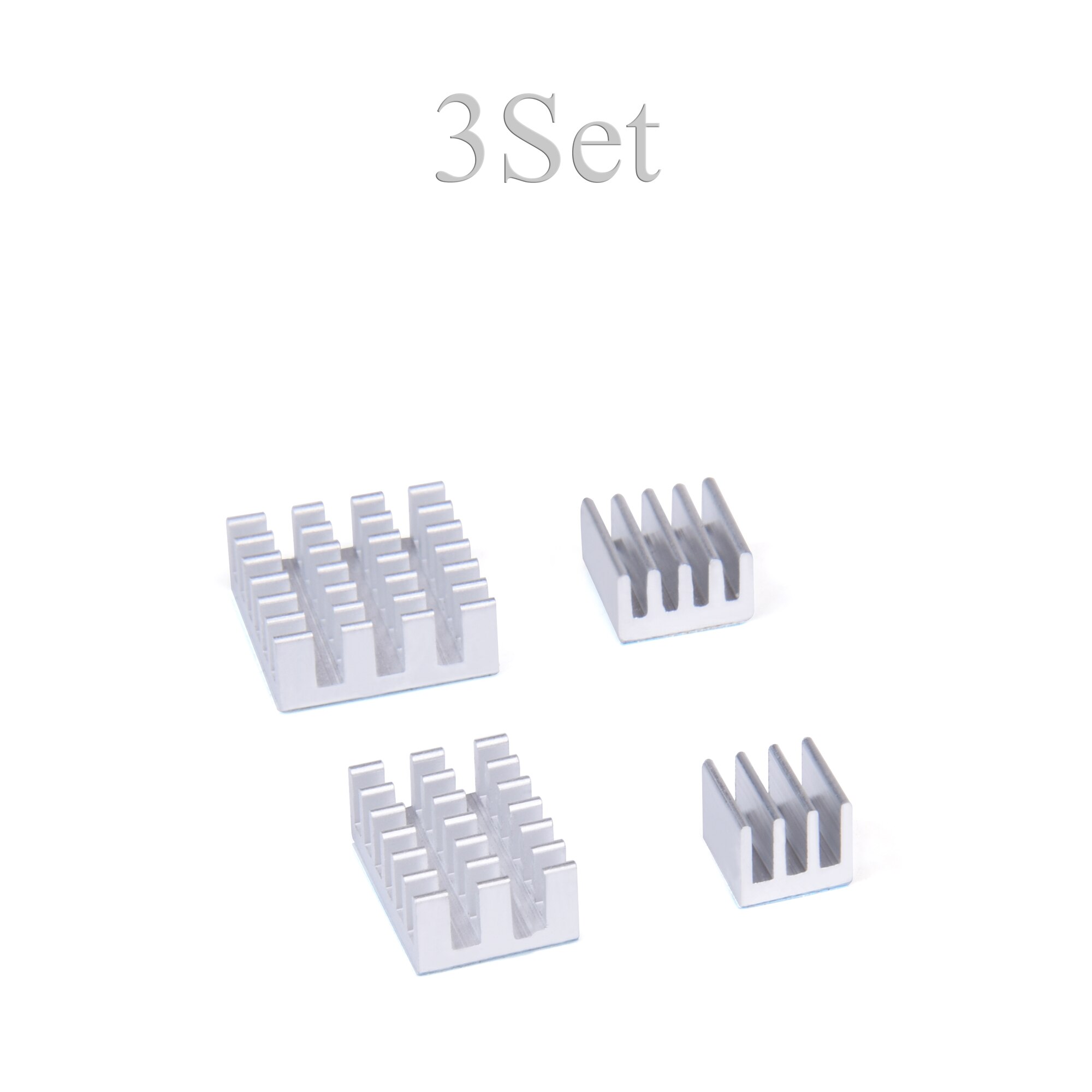 Disipador de calor de aluminio, Kit de radiador para Raspberry Pi 4 modelo B, plata, 1 - 9 Unidades: 3Set