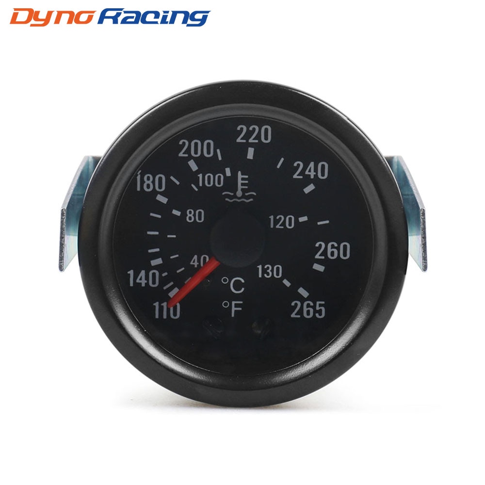 2 &quot; 52mm mekanisk vattentempmätare 40-130 ℃ /110-265 ℉ vattentemperatur 12v tempmätare gul ljus bilmätare med sensor npt 1/2