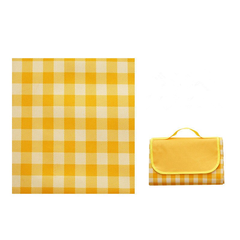 Outdoor Picknick Lichtgewicht Camping Grond Mat Draagbare Waterdichte Pocket Zand Strand Deken Vochtwerende Kussen Matras: YELLOW / 200x200cm