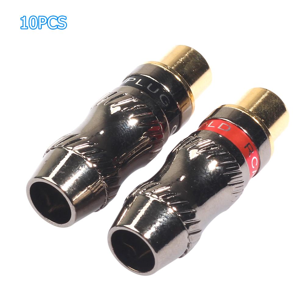 10 stücke Gold Überzog RCA weiblich Lot Koaxial Stecker Buchse Adapter Kupplungen Gold Überzogene Stecker Gute Kontaktieren Leistung