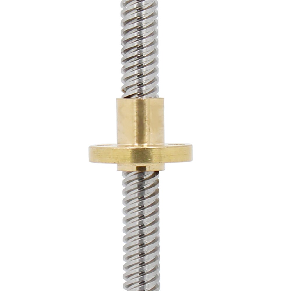 T5 Lead Screw Picth 1mm Lead 2mm 100 200 400 500 800 1000mm For 3D Printer + Brass Nut