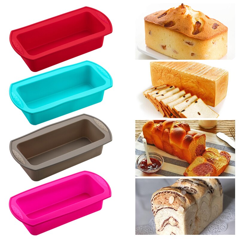 Siliconen Brood Pan Mold Lange Vierkante Cakevorm Bakvormen Non-stick Bakken Tools Keuken Diy Bakken En Gebak Gereedschappen