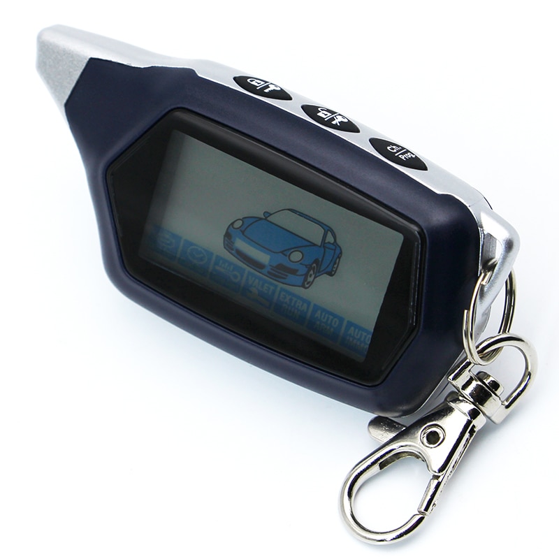 C9 2 Weg Auto Alarm LCD Afstandsbediening Sleutelhanger Voor Russische Auto Anti-diefstal Systeem Voertuig Security Voor starline C9