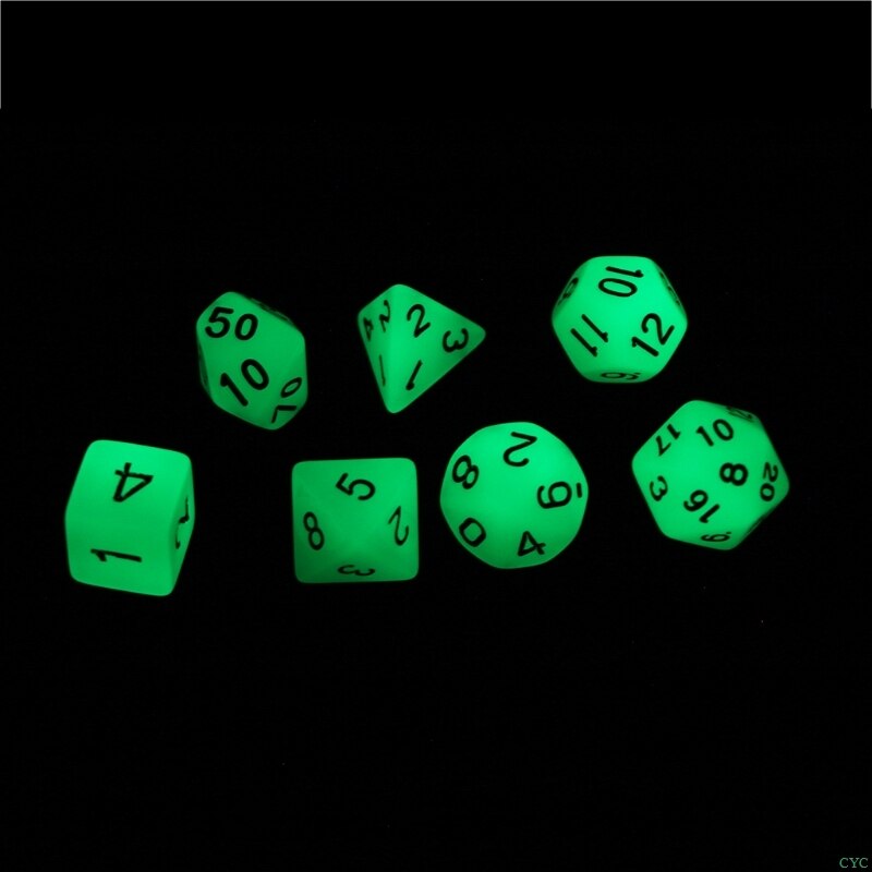 7 pcs multilateral 15mm Transparent Cube Round Corner Portable Table Playing