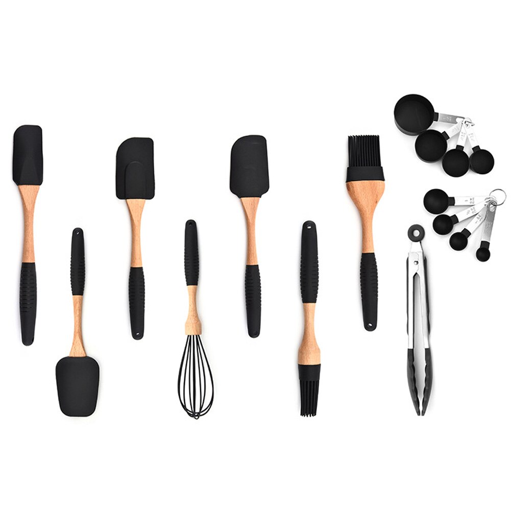 Silicone Non-stick Cooking Baking Utensils Tools Set Heat Resistant Spoon Spatula Egg Beaters Kitchen Accessories C66