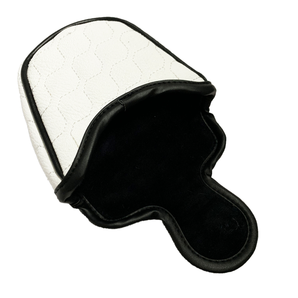 Golf Clubs Headcover Mallet Putter 1Pcs Rivet Skull Embroidery Magnetic Closure Pu Leather