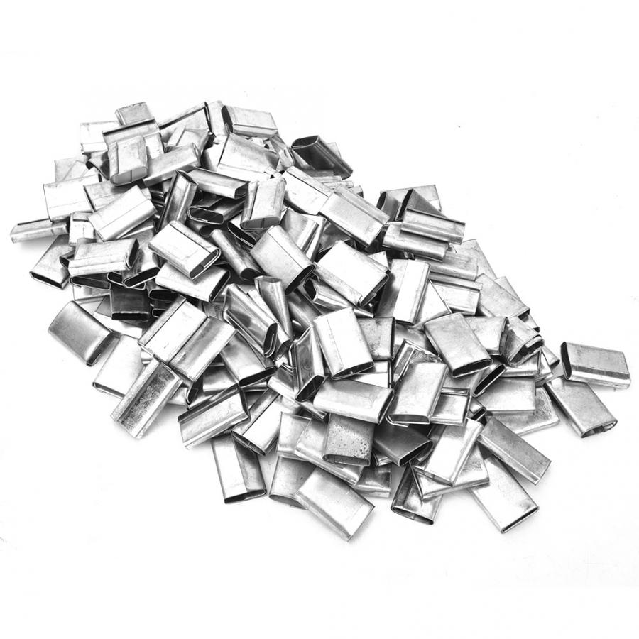 Sceaux de cerclage Type ouvert 400 pièces | En fer zingué pour sangle en plastique PP de 12 à 16mm