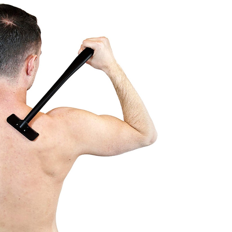 Manuell ryggbarbermaskin for menn enkelthode rygg stripper barbermaskin rygg hårfjerning langt håndtak stort blad hårfjerning barberhøvel