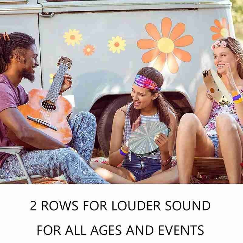 Musique Danse église Tambourin Double Rangée Demi-Lune GXGM - Pour Danse, Église, Enfants - Son Clair & Lumineux Instrument Percussion Danse église