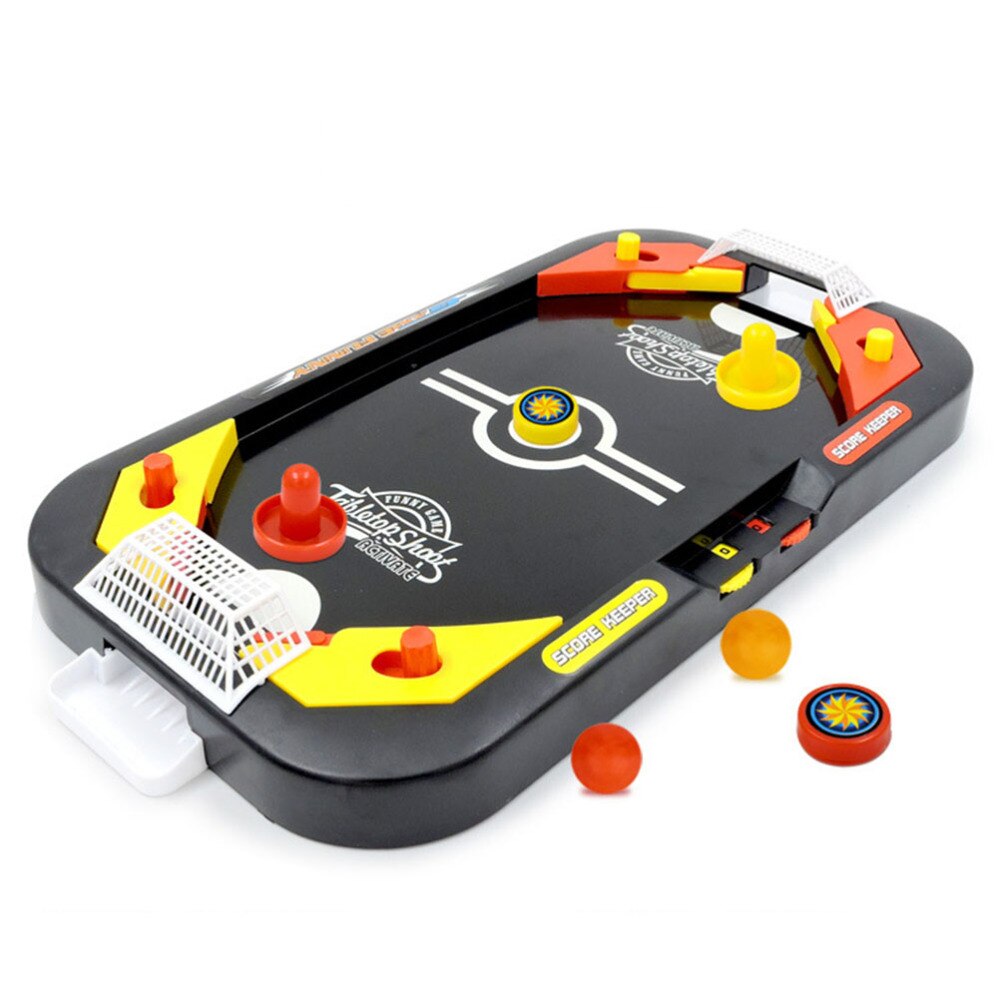 1Pc Table Ice Hockey Mini Table Games Hockey Competition for Two Educational Plaything (Black)