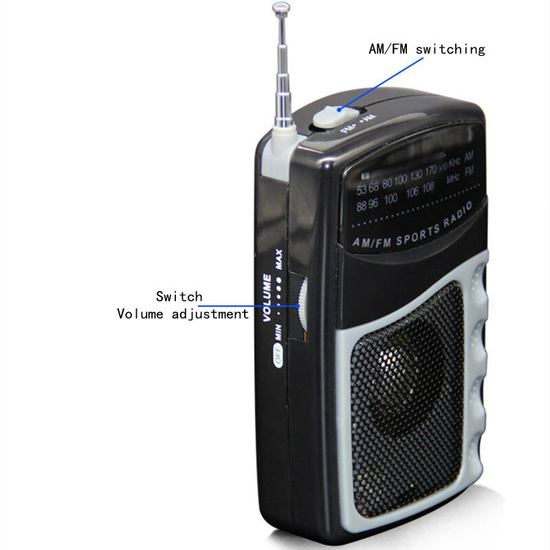 Mini Radio FM/AM Portable de poche pour personnes âgées, lecteur de sortie casque, baladeur de poche pour l&#39;extérieur