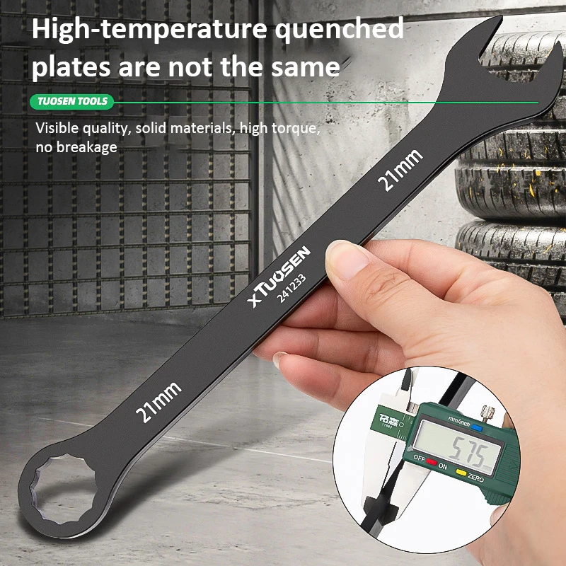 Juego de llaves de trinquete de doble cabezal de 8-24mm, llaves de extremo abierto, Kit de llave Torx Universal, herramienta de reparación de automóviles, motocicletas y bicicletas