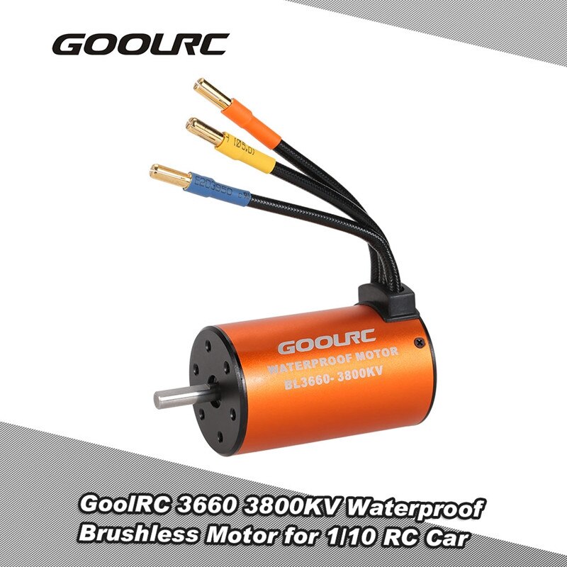 GoolRC Moteur RC Car 1:10 Parts 3650 3660 F540 3500KV 3100KV 3300KV 3800KV 3900KV 4300KV 4370KV Brushless Motor 45A 60A ESC: 3800KV Motor
