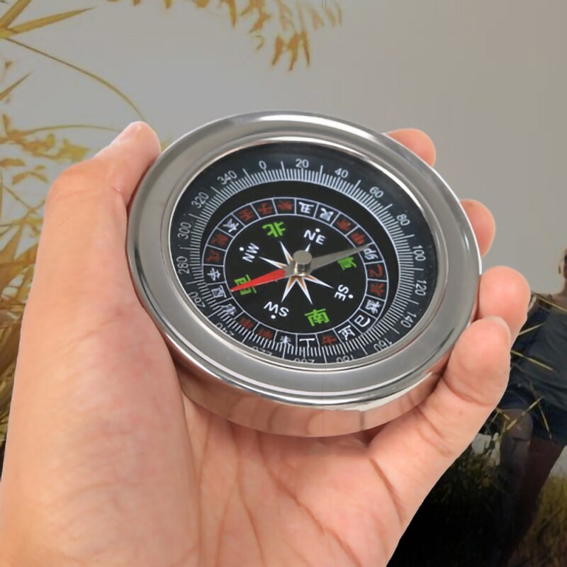 Draagbare Handheld Kompas Aluminium Lichtgewicht Emergency Outdoor Survival Kompas Navigatie Wilde Tool