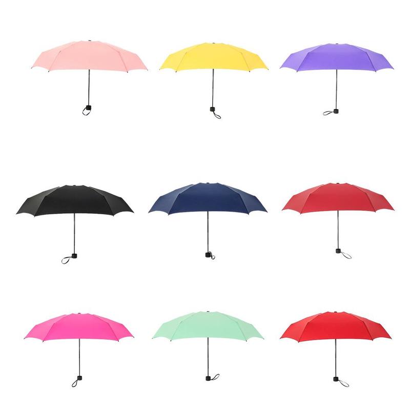 Pocket Mini Umbrella, Folding Pocket Compact Umbrella, Sun-proof Wind-proof Rain-proof And Uv-proof 5 Folding