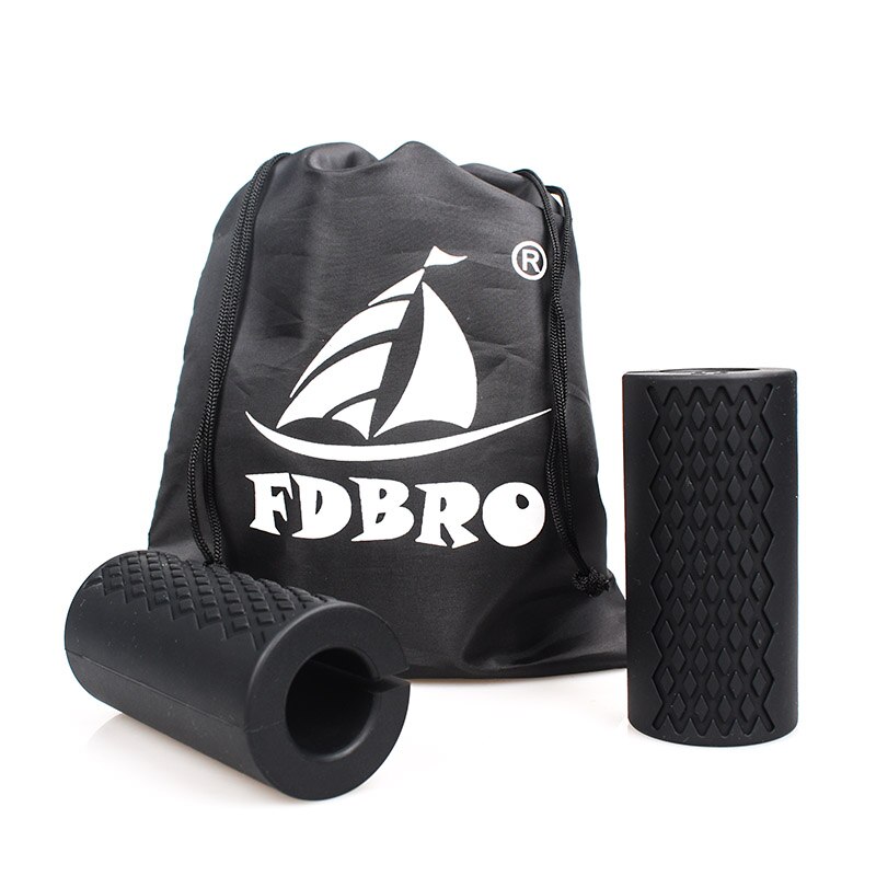 Fdbro 1 Paar Barbell Grips Halter Kettlebell Grip Dikke Bar Handgrepen Pull Up Gewichtheffen Ondersteuning Anti-Slip Bescherm Pad gratis: Black