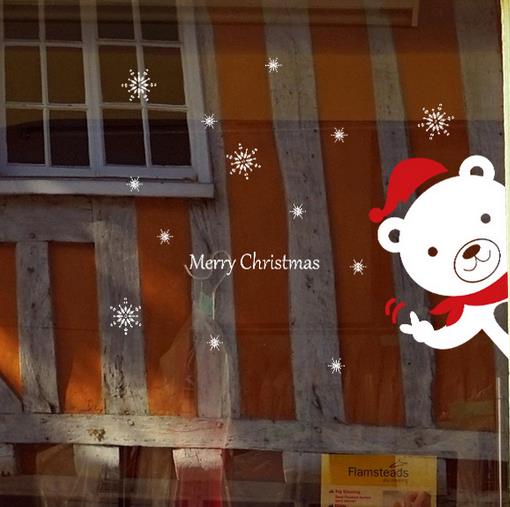 Christmas stickers wall stickers Christmas Wall Window Stickers snowflake Christmas decorations