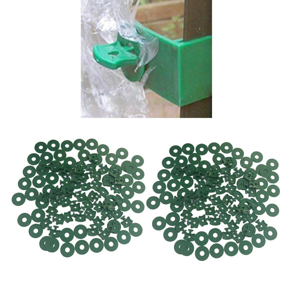 Clips hélicoïdaux pour rondelles, filet isolant pour serre en Aluminium, ombrage, 50/100 pièces