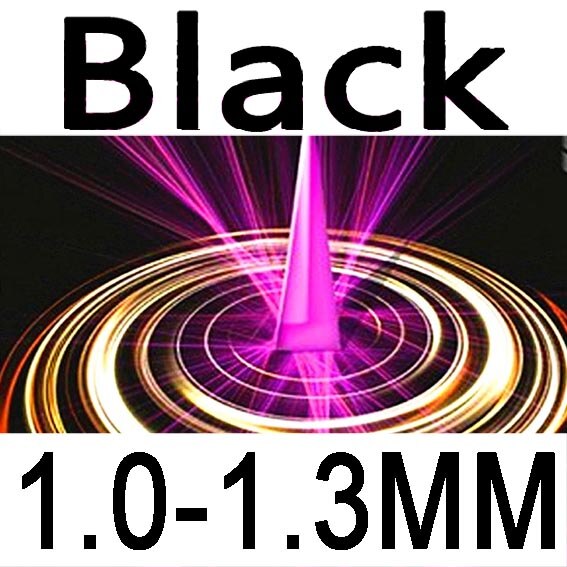 DONIC SPIKE P1 – tennis de table de ping-pong en caoutchouc, avec éponge, en forme de bœuf: black 1.0-1.3mm