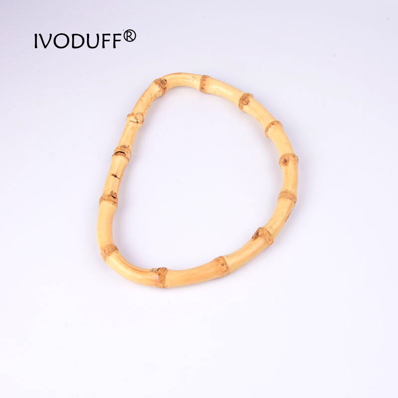 2pcs Bag Handle, D shape Bamboo Handle Making Bags Craft, Bag Accessories For DIY