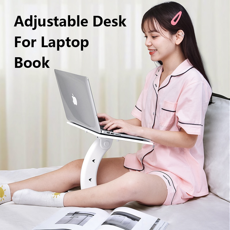 Laptop Stand Desk Ajustable For Reading Computer Folding Table Multi Function Learning Reading Desk Heightening Bracket