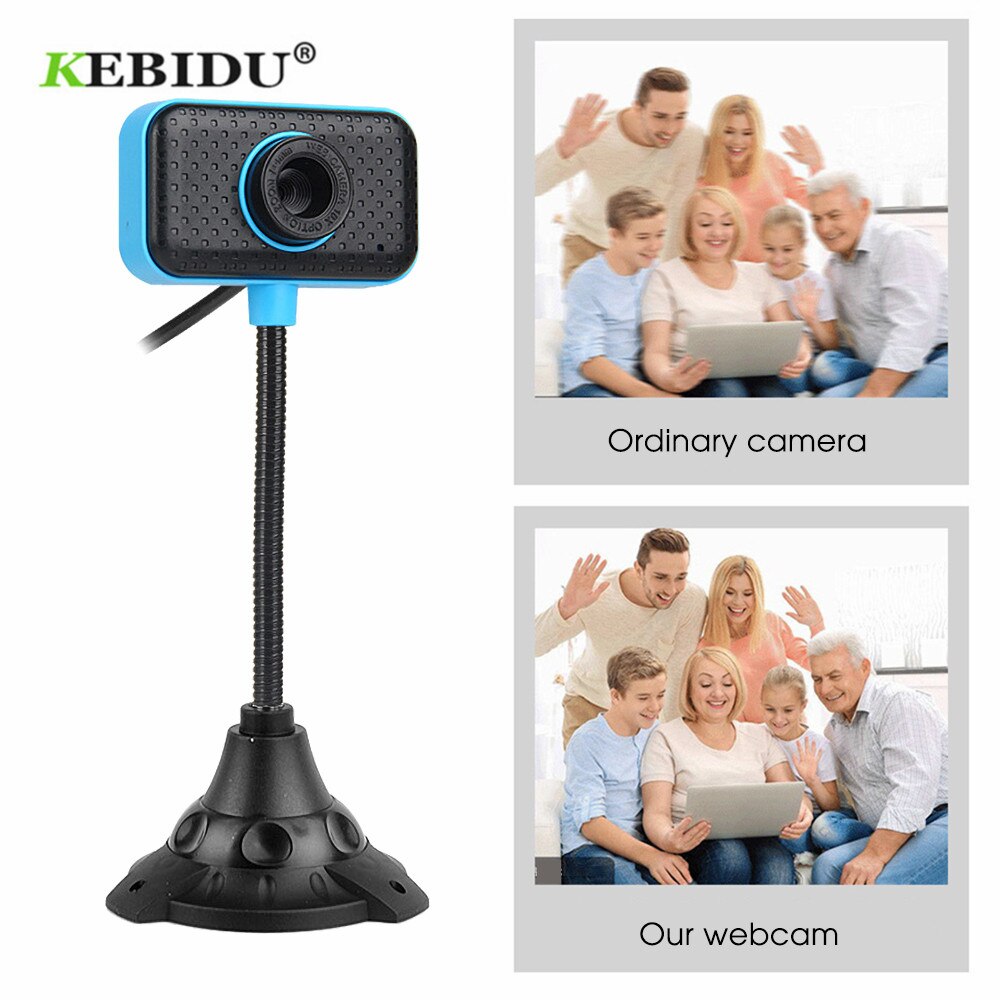 KEBIDU USB 2.0 50.0M PC Camera Computer Cameras 6 LED HD Webcam Web Cam with MIC for PC Laptop Camera