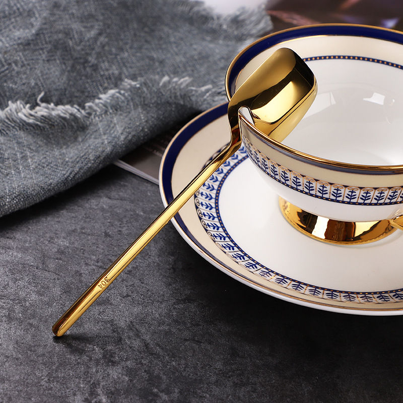 6pcs/set Demitasse Espresso Spoons Mini Coffee Spoons 5.6 Inche Dessert Sugar Tea Ice Cream Spoons Dessert Cake Fruit Forks Set