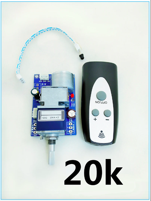 Placa de Control de volumen con Control remoto por infrarrojos HiFi, amplificador APLS, preamplificador, potenciómetro de Motor, ajusta el módulo de volumen