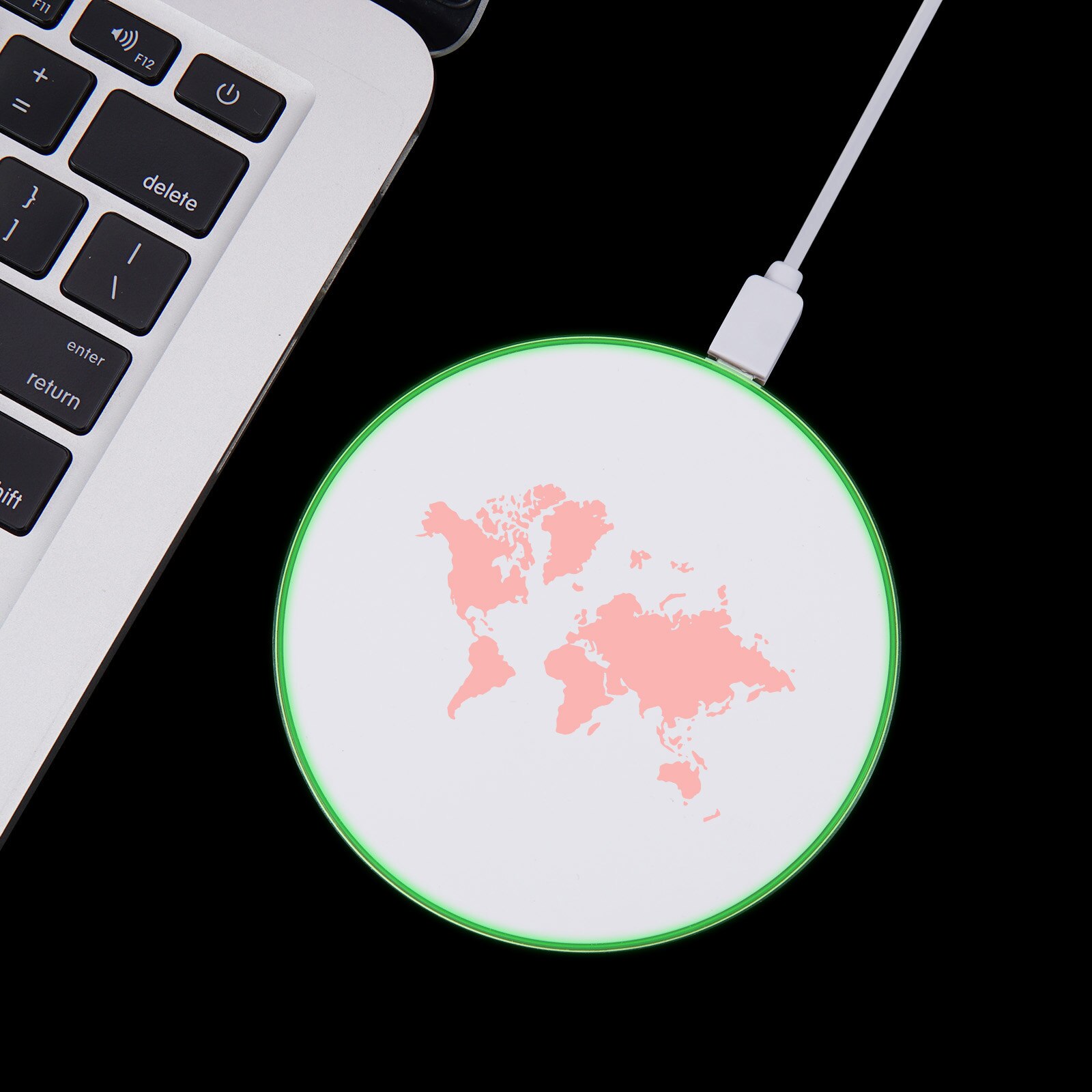 Carte du monde drôle 10W Qi chargeur sans fil pour iPhone 11 Pro 7 XS MAX X XR Induction chargeur rapide pour Samsung S20 Xiaomi mi 9