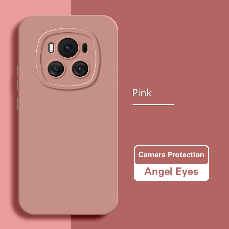 Phone Case for Honor Magic6 Magic 6 Pro 6Pro Ultimate 5G Solid Luxury Soft Liquid Silicone Lens Protection Angel Eyes Back Cover: PP / Lavender