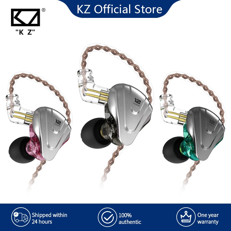 Kz Zsx Terminator Metalen Headset 5BA + 1DD Hybrid 12 Drivers Hifi Bass Oordopjes In-Ear Monitor Noise Cancelling oortelefoon