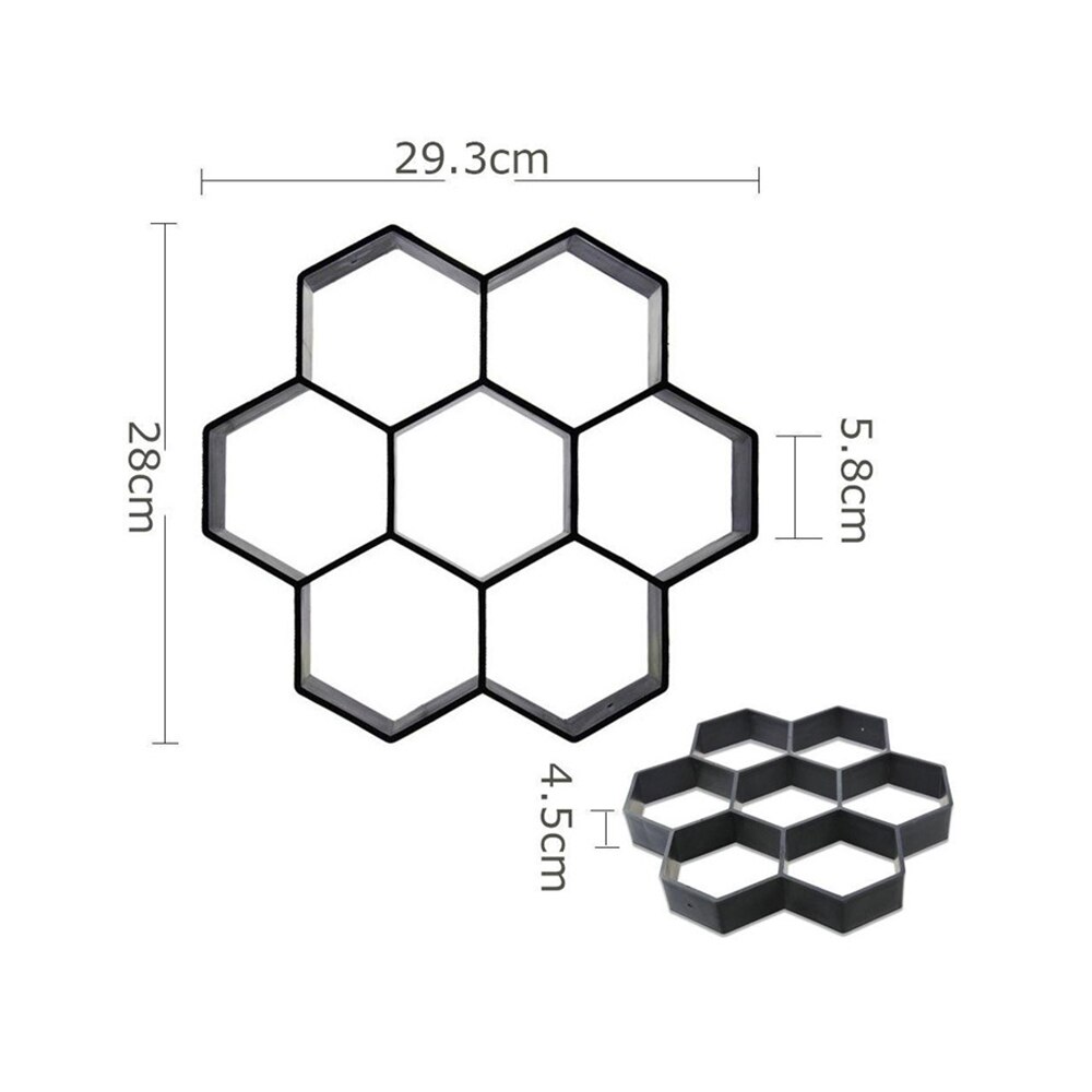 Garden Pavement Path Mold Walk Brick Concrete Form Square Stepping Stone Reusable Molds For DIY Walkway Yards Walking