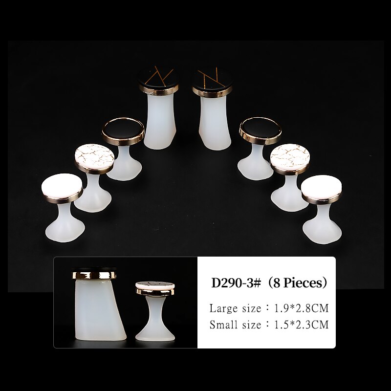 8Pcs Nail Art Toe Separator Flower Heart Pearl Diamond Silicone Foot Toes Separators Silica Gel Finger Toe Spreader: Deep Blue