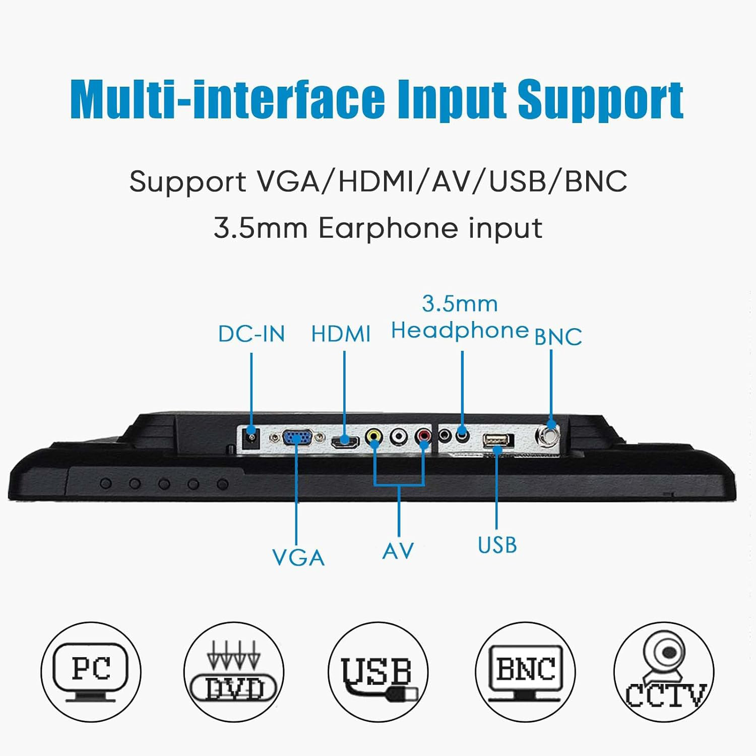 JOYRAY 19 Zoll 4:3 HDMI PC Monitor 1280x1024 LCD Bildschirm VGA AV Computer TV Anzeige Für CCTV Sicherheit Kamera 12 V