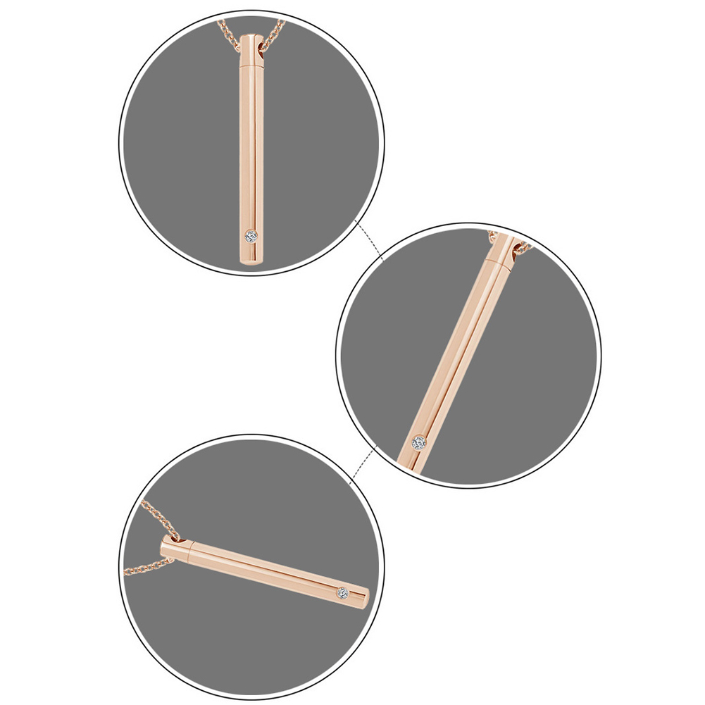 Unisex Rvs Sieraden Huisdier Cilinder Kristal Gedenktekens Schroef Open Crematie Urn Ketting Hanger Ash Case Houder