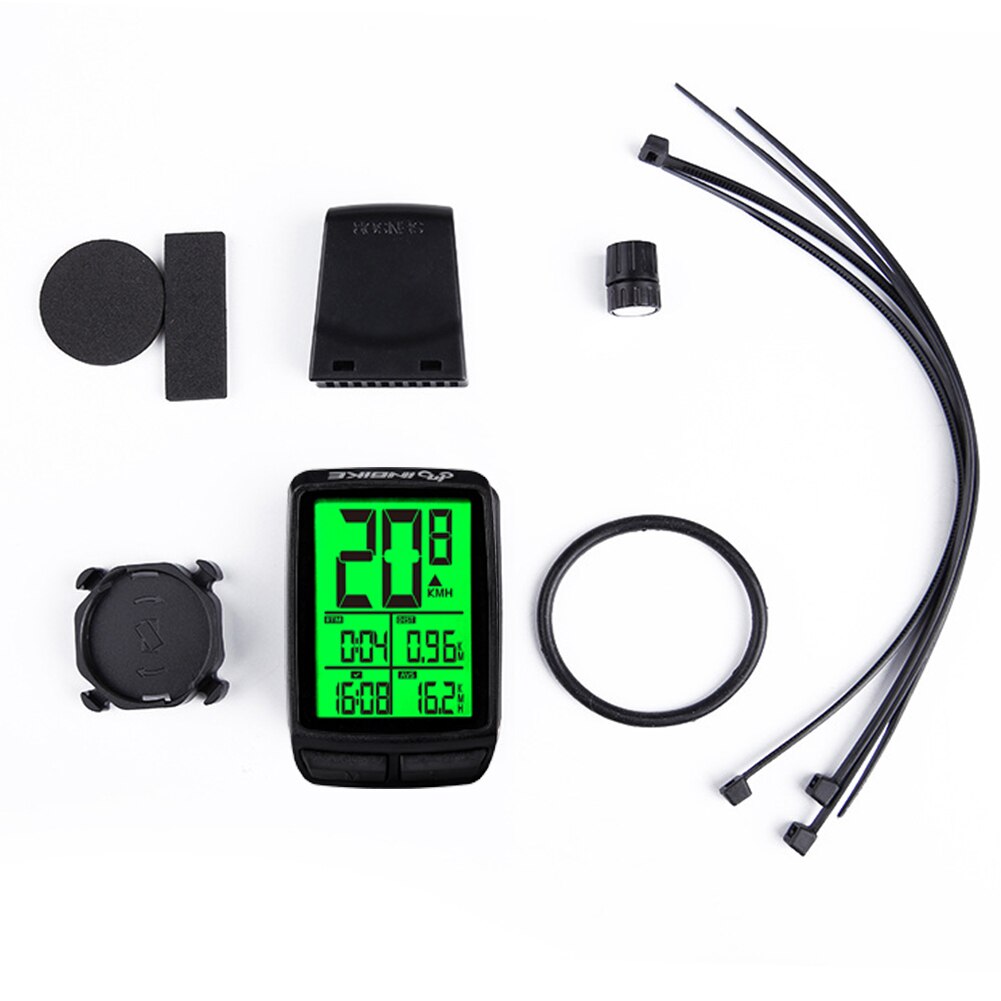INBIKE Waterproof Bicycle Computer Odometer Wireless Mountain MTB Road Bike Cycling Stopwatch LCD Digital Speedometer Watch: E English