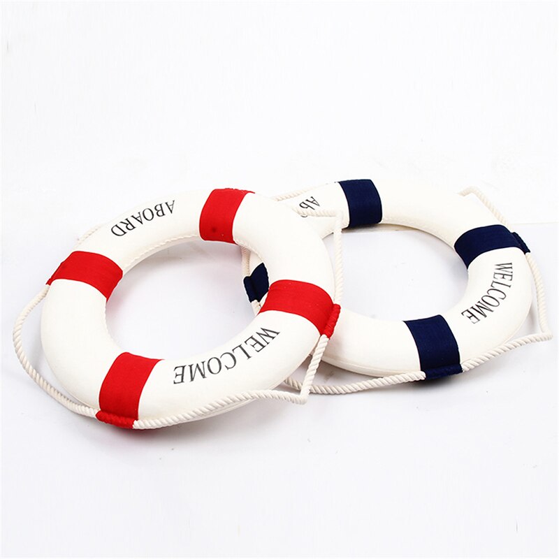 Wall Ornament Life Buoy Foam Aboard Nautical Life Lifebuoy Ring Boat Wall Hanging Mediterranean Style Home Decoration