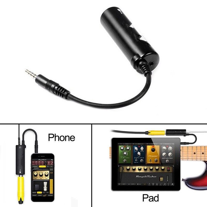 Guitar Interface Converter For Phone iPad Guitar Pedal Effects Tuner Link Line Guitar Accessaries Guitar Link Cable Adapter